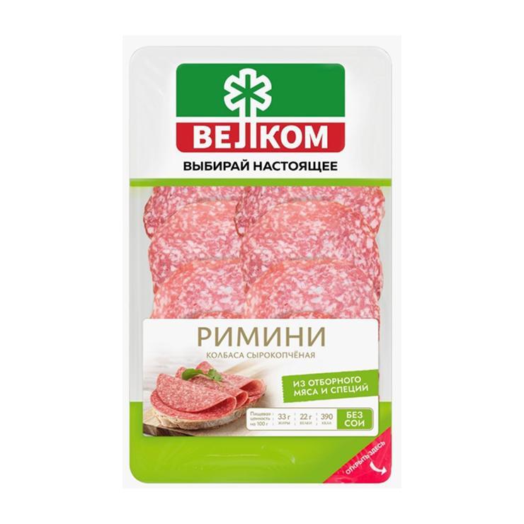 Колбаса Велком Римини сырокопченая нарезка 70 гр., вакуум