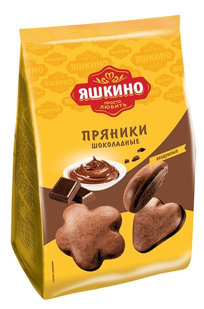 Пряники шоколадные, Яшкино, 350 гр., флоу-пак