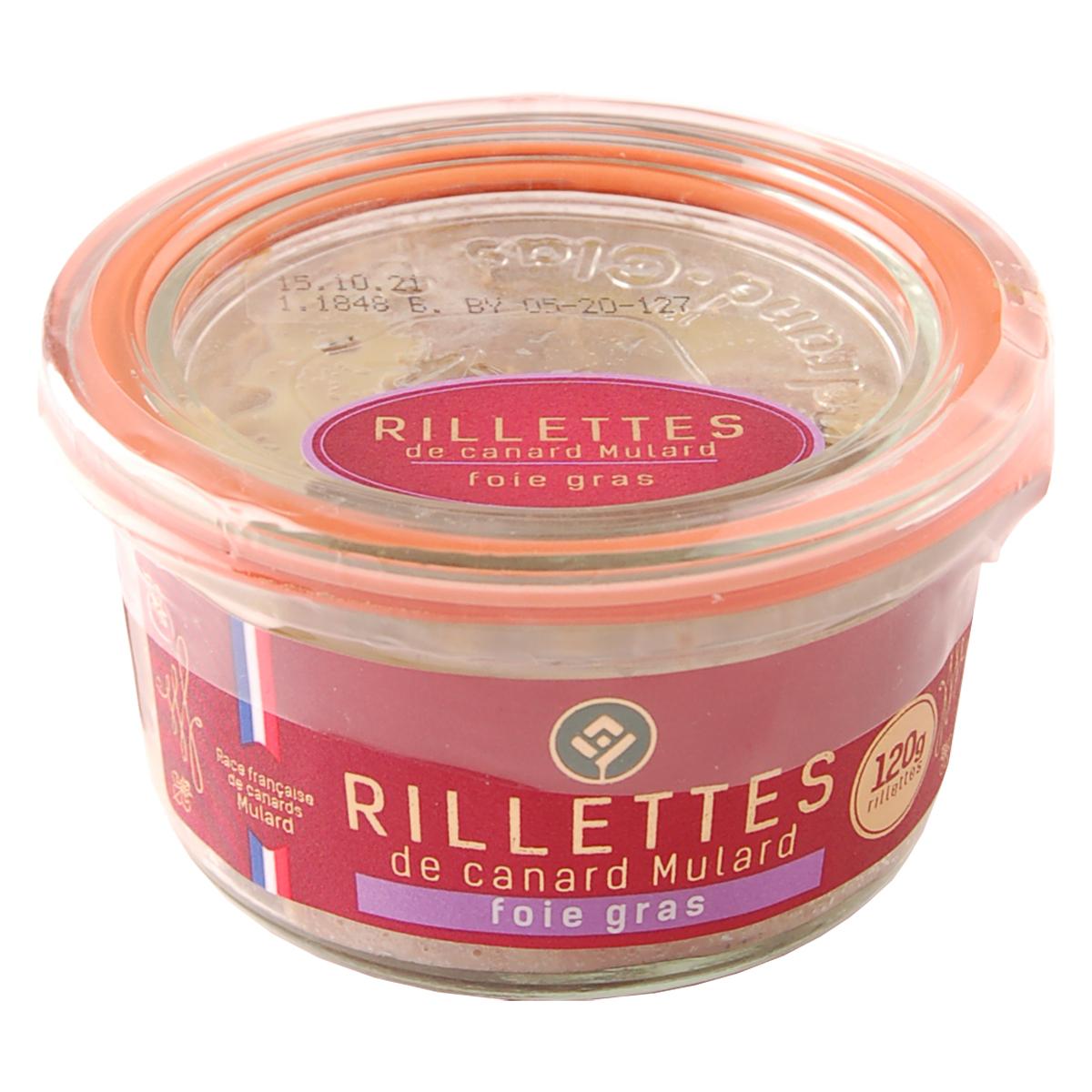 Паштет из мяса уток Галерея вкуса rillettes de canard oie gras рийет с фуа-гра, 120 гр., стекло