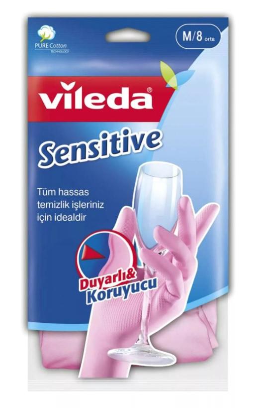 Перчатки VILEDA  CANDY розовые ELDIVEN средние