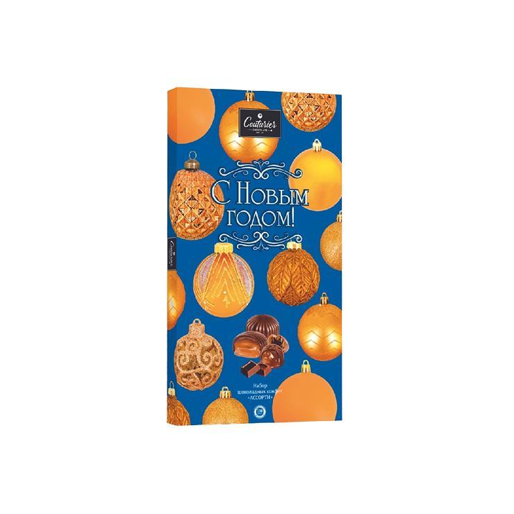 Конфеты Couturier шоколадные ассорти с помадными начинками 130 гр., картон