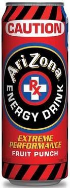 Напиток энергетический Arizona Energy Drink Extreme Performance Fruit Punch безалкогольный газированный 340 мл., ж/б