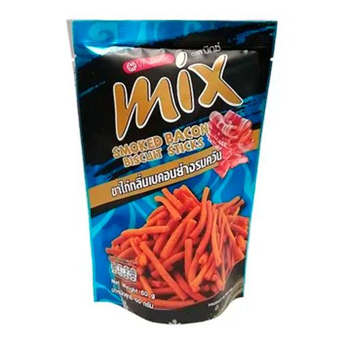 Палочки хрустящие Vfoods MIX со вкусом копченого бекона 60 гр., флоу-пак