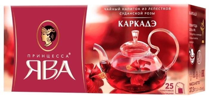 Чай Принцесса Ява Каркадэ 25 пакетиков 38 гр., картон