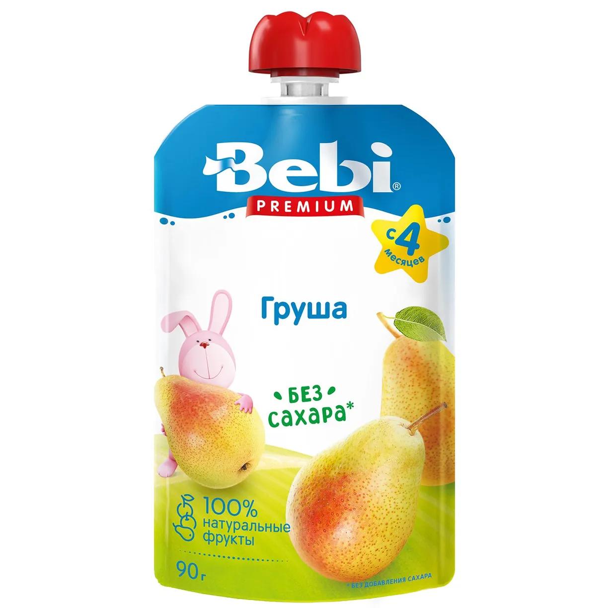 Пюре фруктовое Bebi Premium Груша 90 гр., дой-пак с дозатором