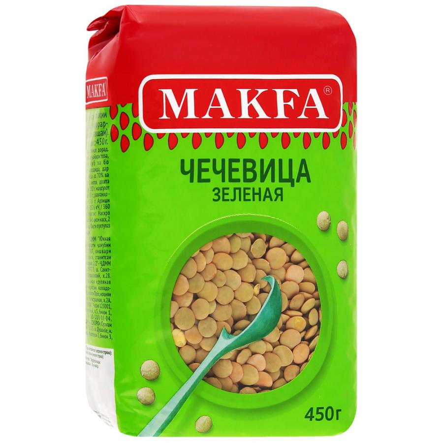 Чечевица Makfa зеленая 8 пакетов 450 гр., картон