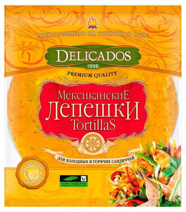 Лепешки Delicados Tortillas Мексиканские сырные пшеничные, 400 гр., флоу-пак