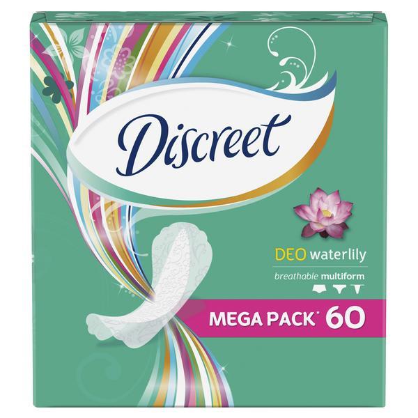 Прокладки женские Discreet Deo Water Lily Multiform Trio ежедневные, 60 шт., флоу-пак