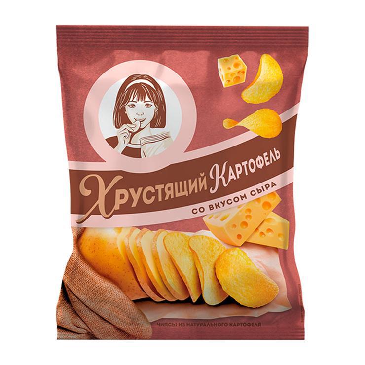 Чипсы Хрустящий картофель с сыром 160 гр., флоу-пак