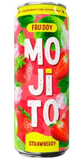 Напиток газированный FRUDDY Mojito Strawberry 450 мл., ж/б