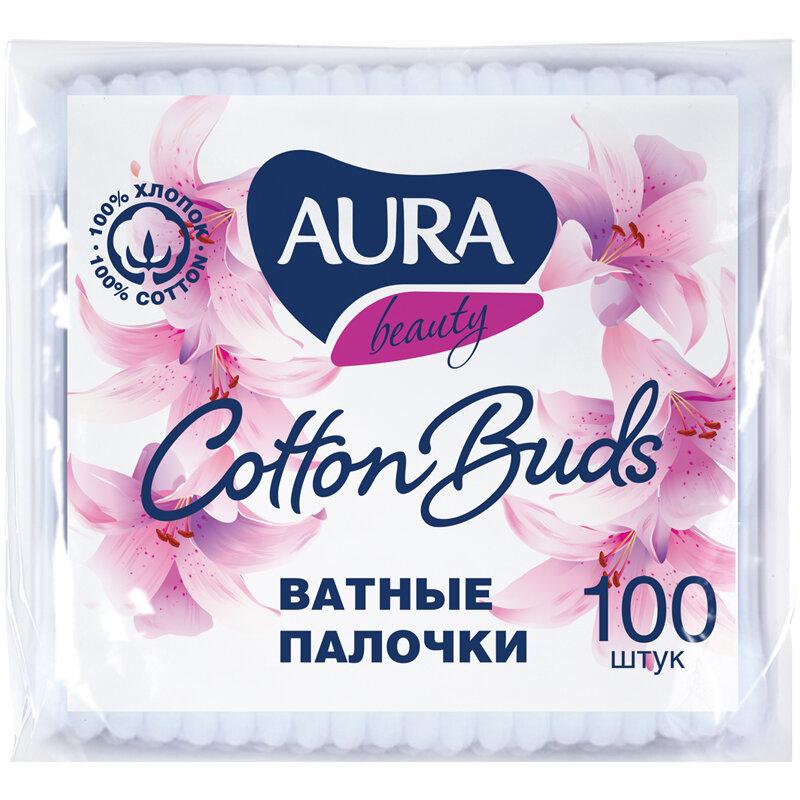 Ватные палочки Aura Beauty 100 шт., пакет