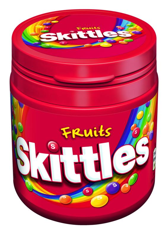 Жевательные конфеты, Skittles Fruits dose, 125 гр., Пластиковая банка