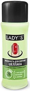 Жидкость для снятия шеллака с ногтей с маслами авокадо и мяты, Lady's, 100 мл., флакон