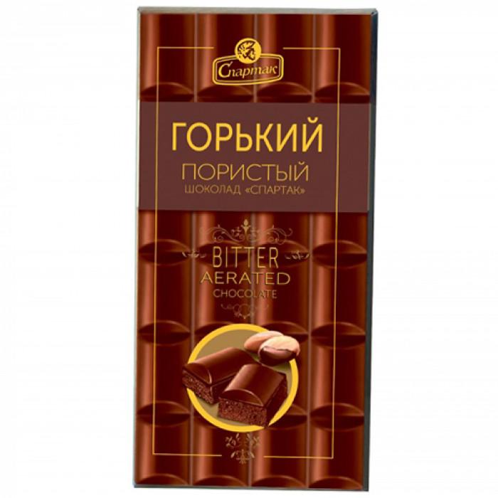 Шоколад Спартак горький 59% пористый 70 гр., картон