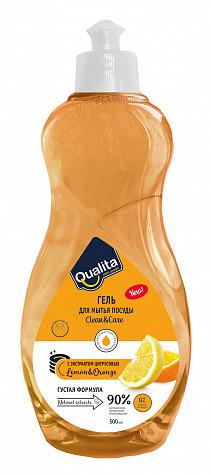 Жидкость для мытья посуды Qualita Lemon & Orange 500 мл., ПЭТ