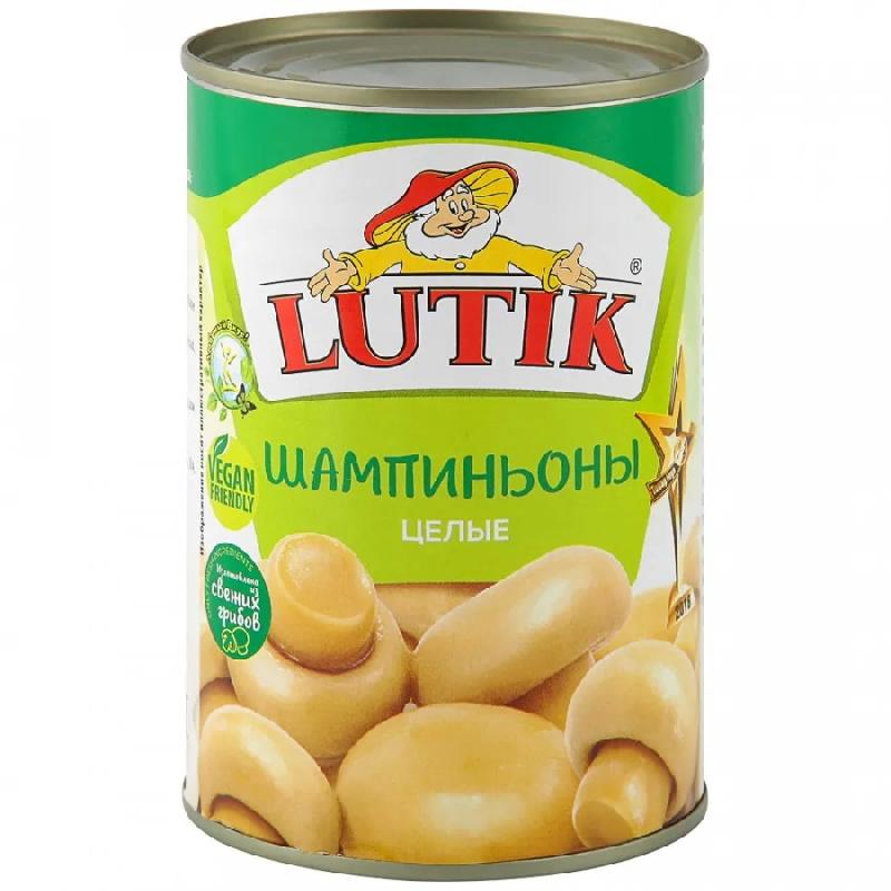 Шампиньоны Lutik целые 400 гр., ж/б