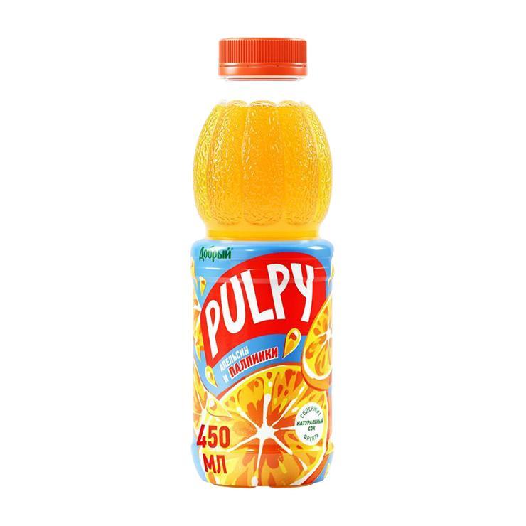 Напиток негазированный Добрый Pulpy апельсин 450 мл., ПЭТ