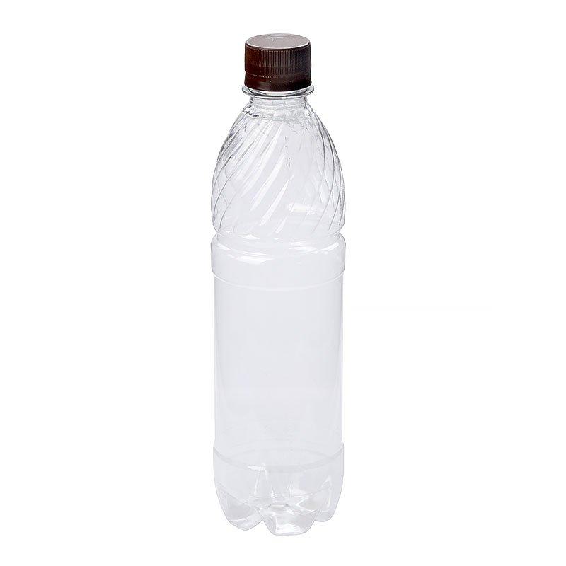 Бутылка ПЭТ прозрачная с крышкой 500 мл. горло d28 мм.