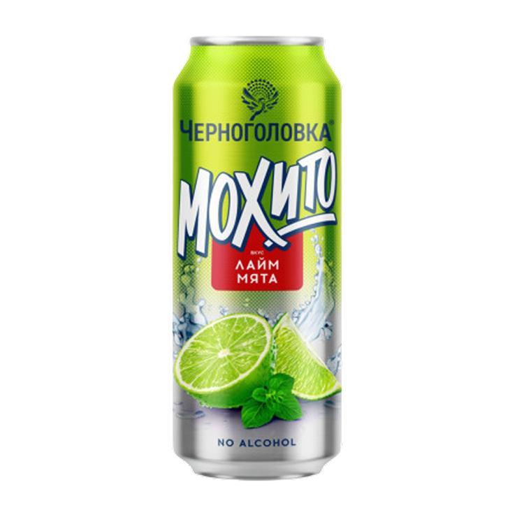 Напиток сильногазированный Черноголовка Коктейль Мохито лайм мята 450 мл., ж/б
