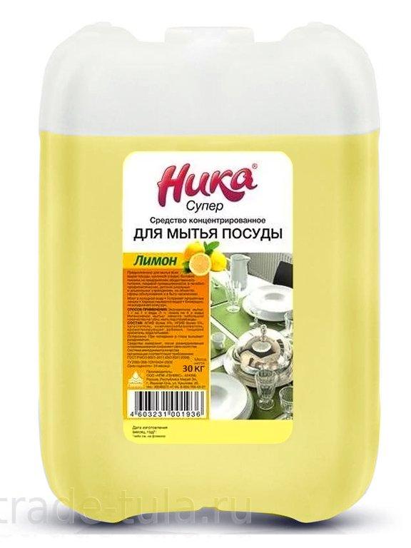 Средство для мытья посуды НИКА Супер лимон, концентрат, 5, 375 кг., канистра