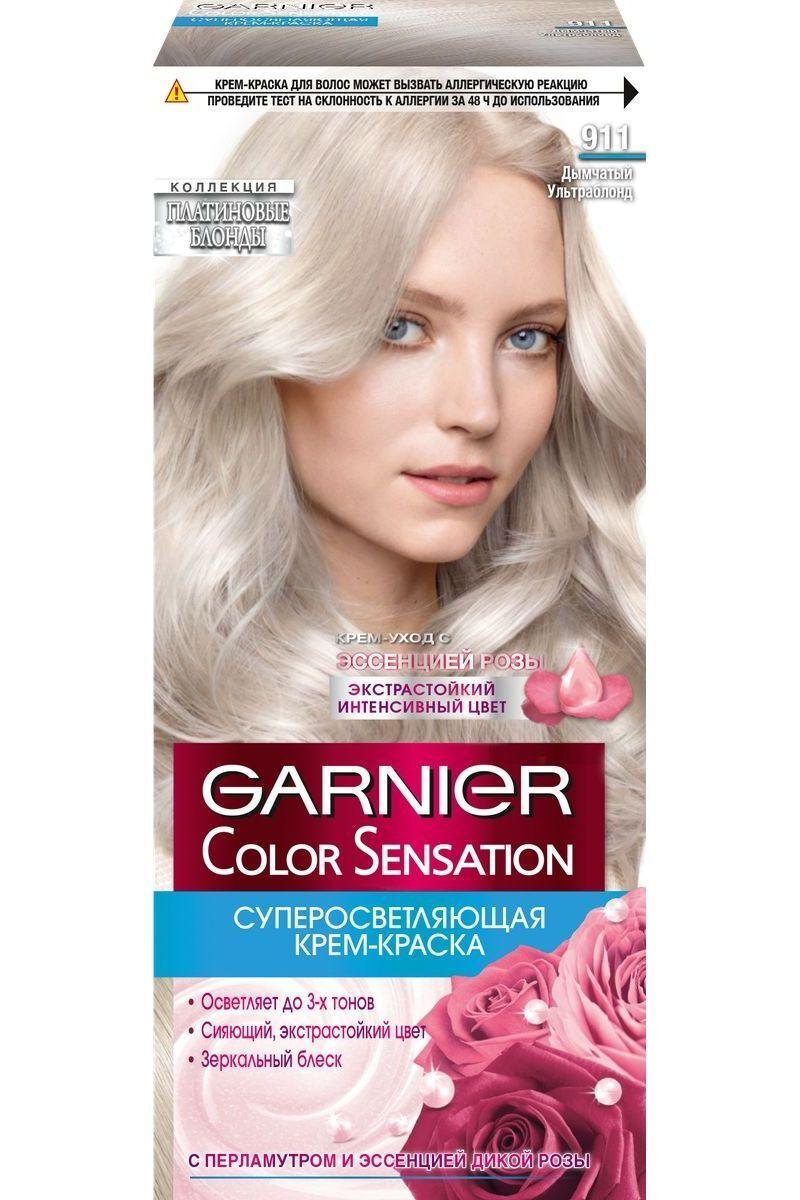 Крем-краска для волос стойкая Garnier Color Sensation 911 Дымчатый ультраблонд 110 мл., картон