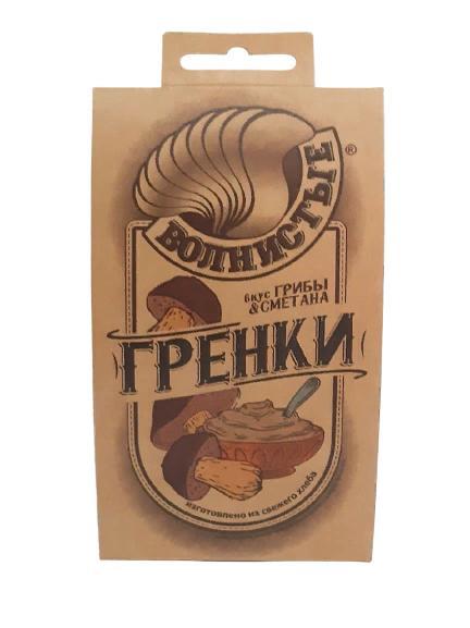 Гренки Волнистые со вкусом грибы в сметане жареные 75 гр., картон
