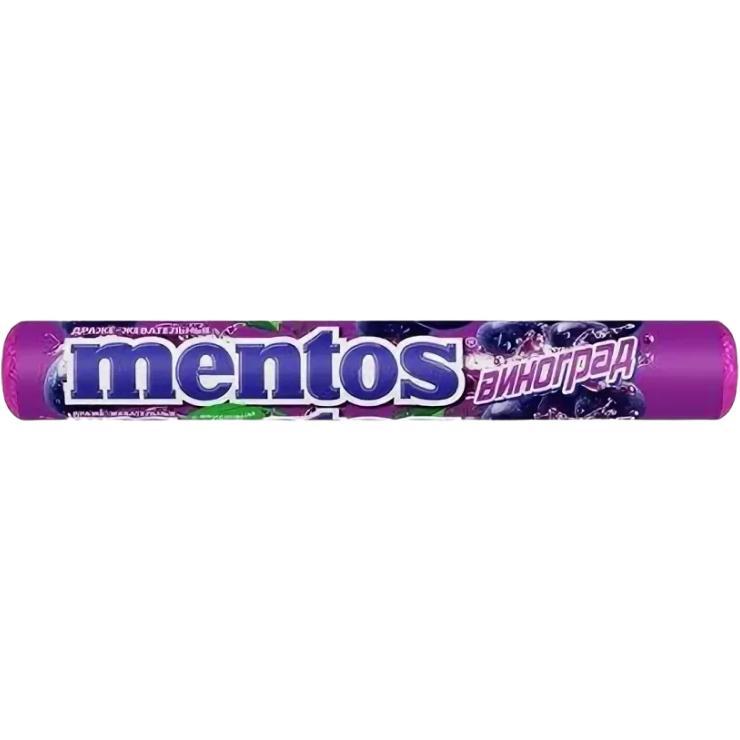 Конфета жевательная Mentos виноград 37,5 гр., обертка