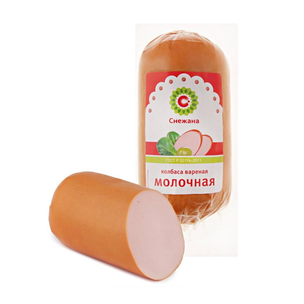 Колбаса Снежана Молочная ГОСТ в белковой оболочке 450 гр., в/у