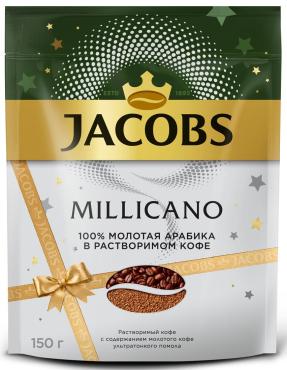 Кофе Jacobs Millicano молотый в растворимом, 150 гр., дой-пак