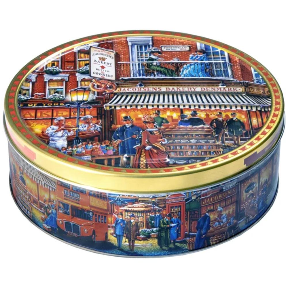 Печенье JACOBSENS Рождественский город сдобное ассорти 400 гр., ж/б