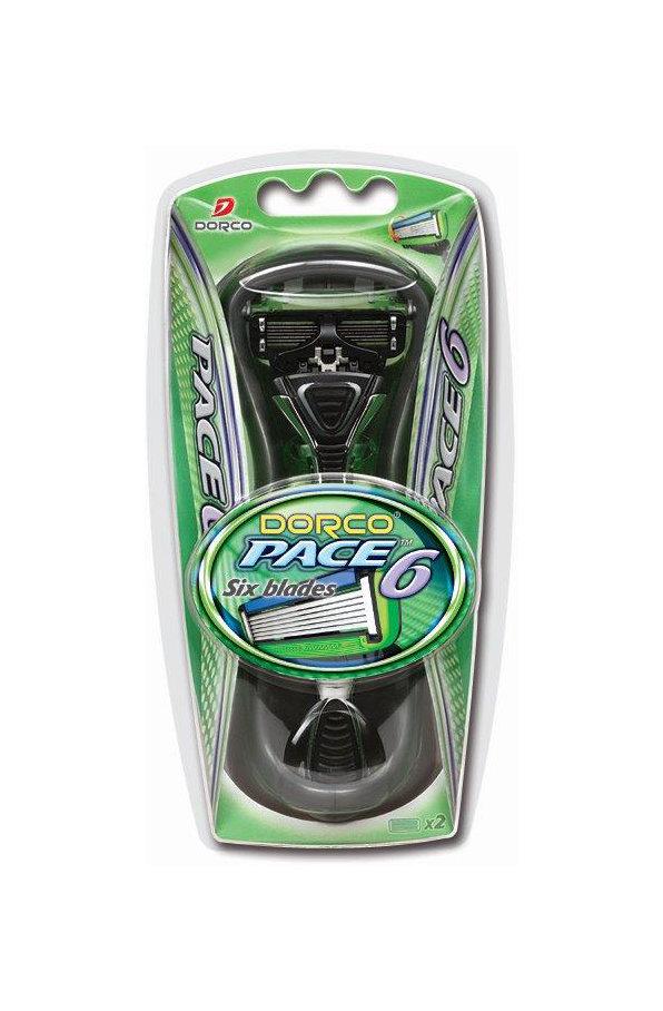 Cтанок для бритья Dorco Pace 6 2 сменные кассеты, блистер
