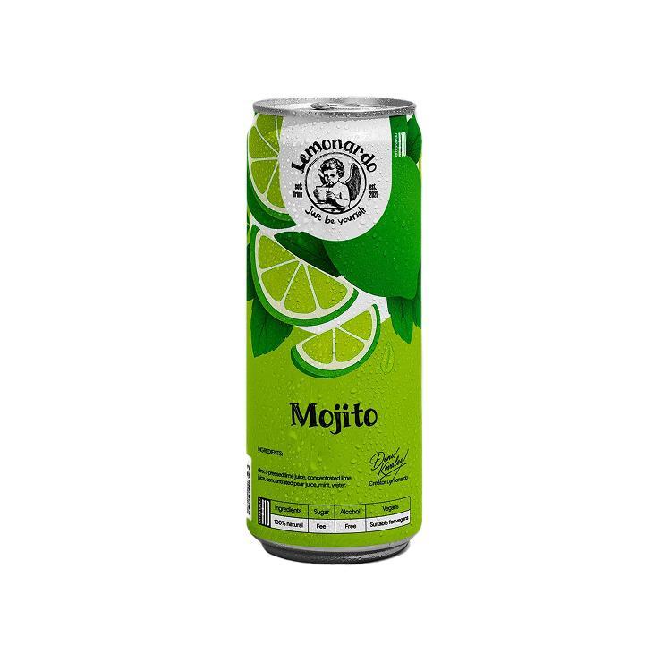 Напиток газированный Lemonardo Mojito мохито без сахара 330 мл., ж/б