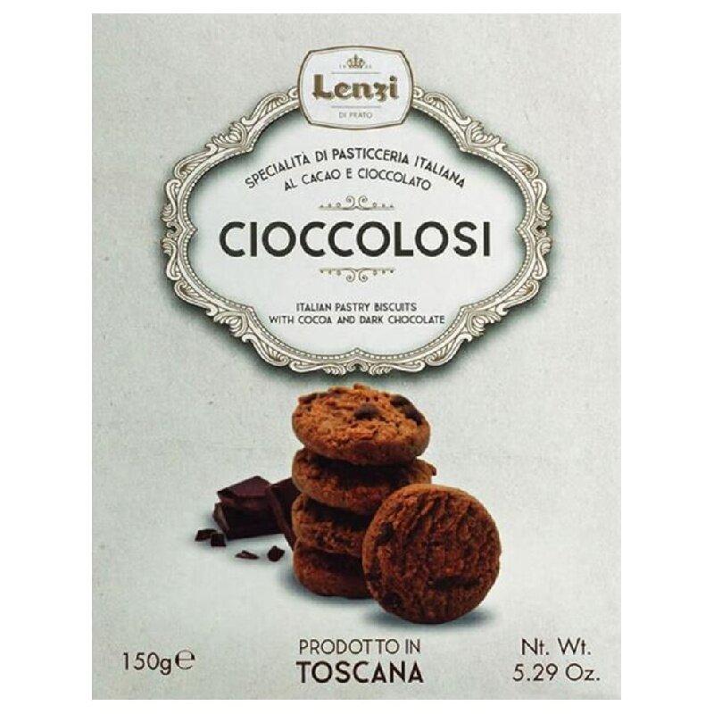 Печенье Lenzi cioccolosi сдобное какао и шоколад 150 гр., картон