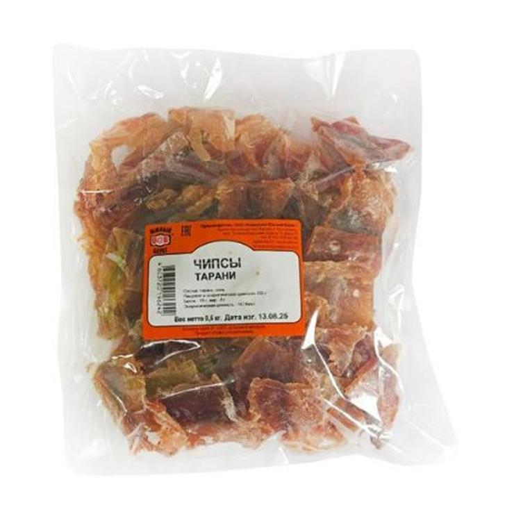 Чипсы Южный берег таранки премиум сушено вяленые 500 гр., пакет