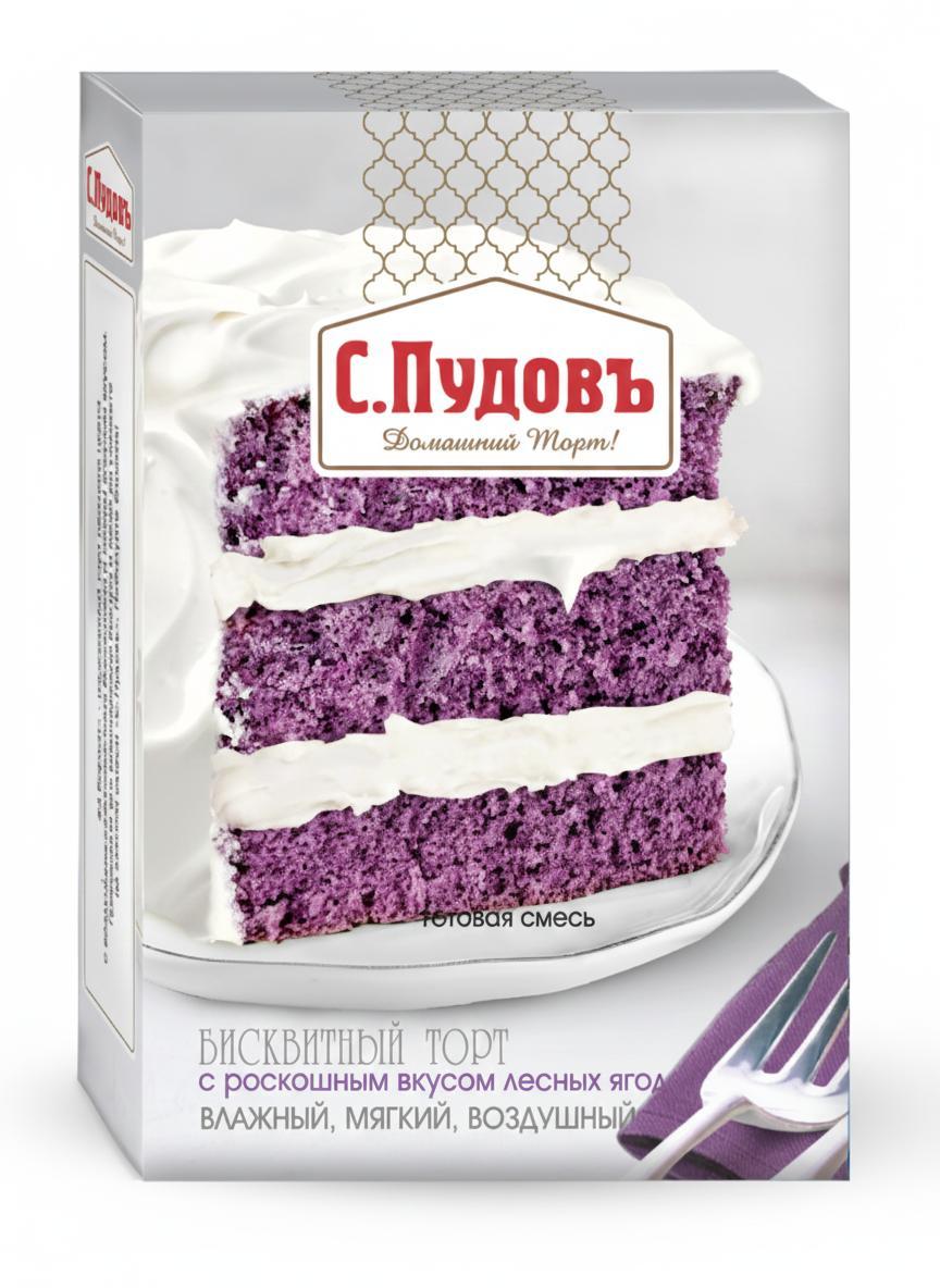 Смесь для выпечки торта Фиолетовый бархат С.Пудовъ 400 гр., картон