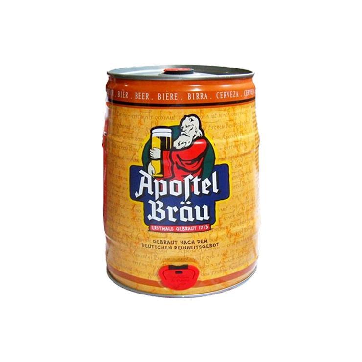 Пиво Apostel Brau светлое пастеризованное фильтрованное 5% 5 л., ж/б