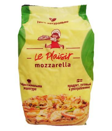 Сыр Курское молоко Моцарелла Le Plaisir для пиццы 40% кубик 1 кг., флоу-пак
