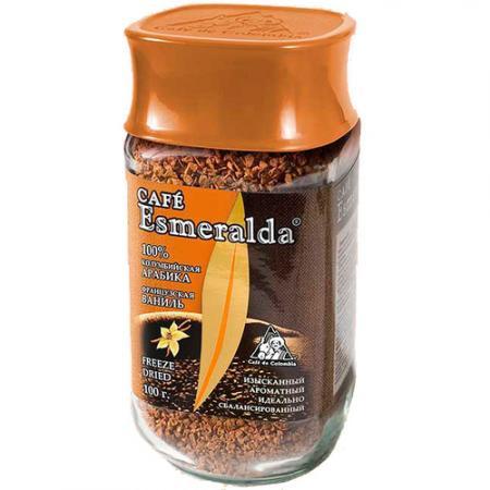 Кофе растворимый Café Esmeralda, Французская ваниль сублимированный, 100 гр., стекло