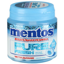 Жевательная резинка Mentos Pure Fresh Свежая мята с экстрактом зеленого чая100 гр., ПЭТ