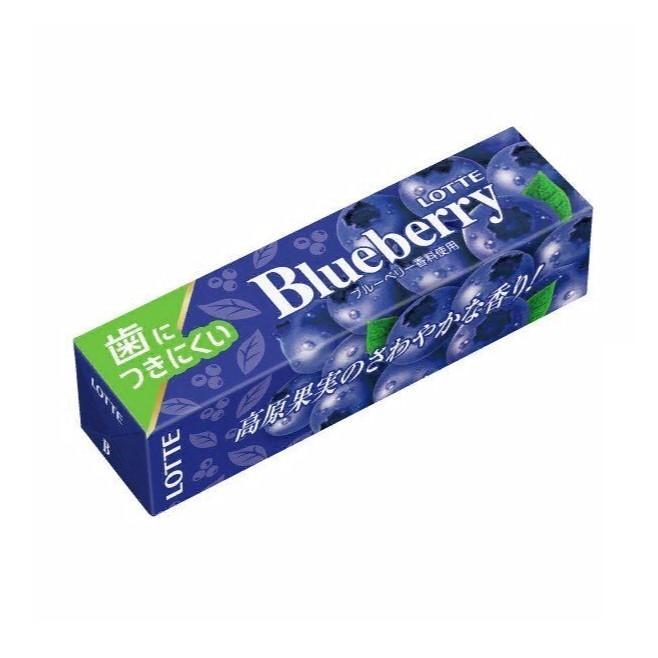 Жевательная резинка Lotte со вкусом голубики 26,1 гр., обертка