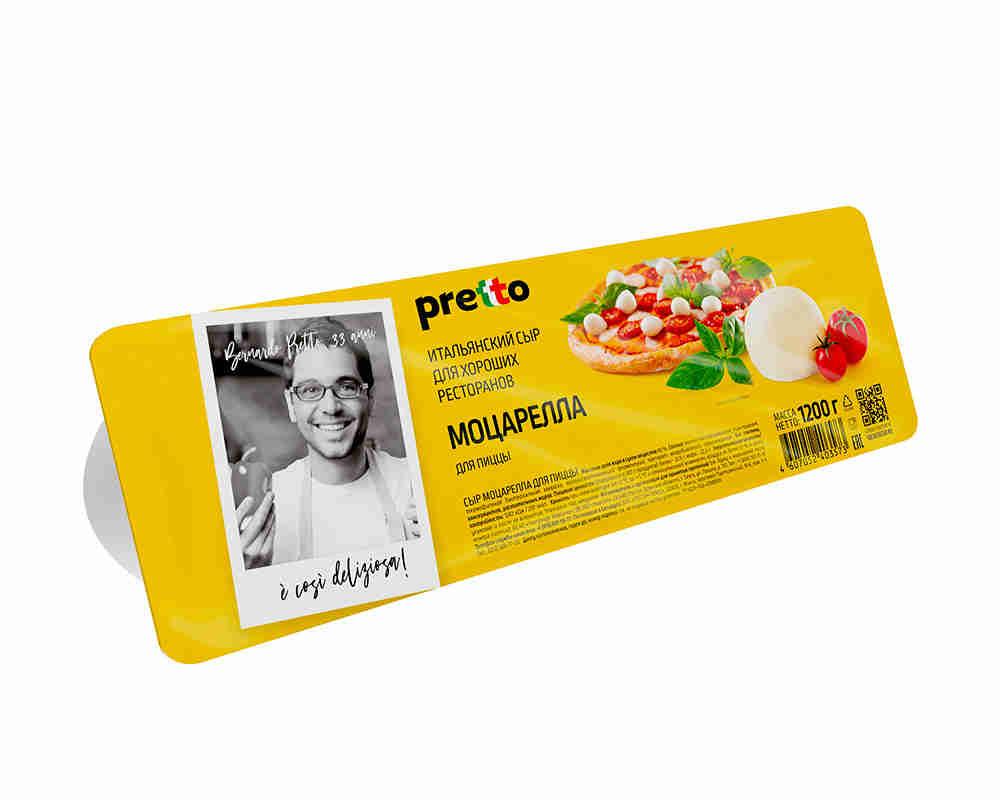 Сыр Pretto Моцарелла 45%, 1.2 кг., ПЭТ