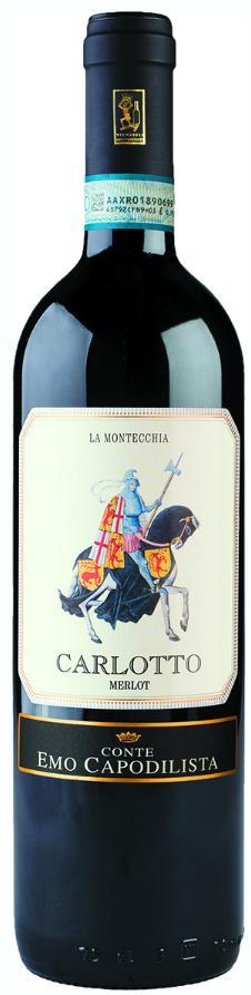 Вино Conte Emo Capodilista Ла Монтеккья Карлотто Мерло красное сухое 13,5% Италия 750 мл., стекло