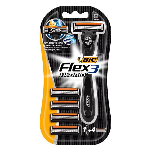Станок Bic Flex 3 Hybrid для бритья 4 кассеты, блистер