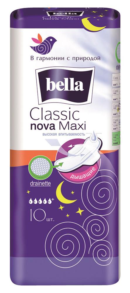 Прокладки гигиенические Bella Classic Nova Maxi Drainette Air 10 шт., флоу-пак