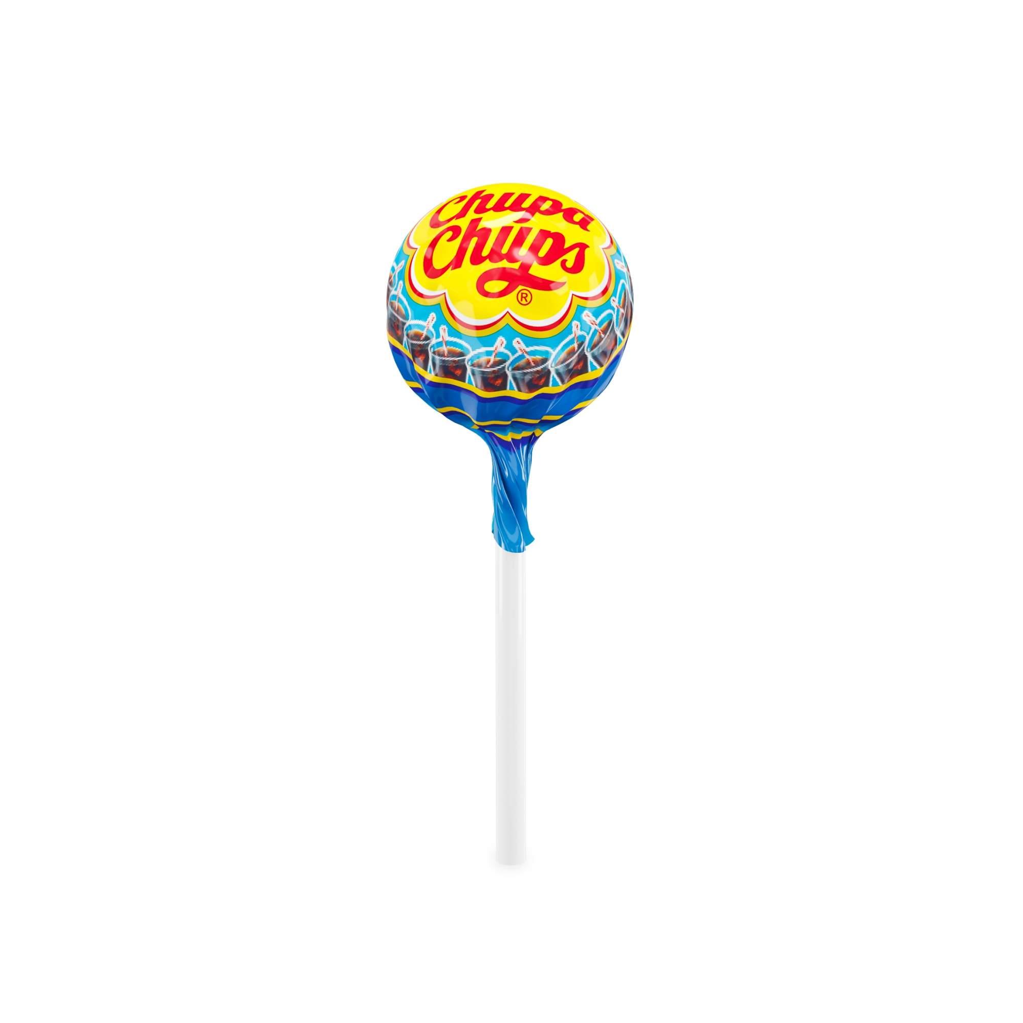 Карамель на палочке Chupa Chups фруктовая кола 12 гр., обертка