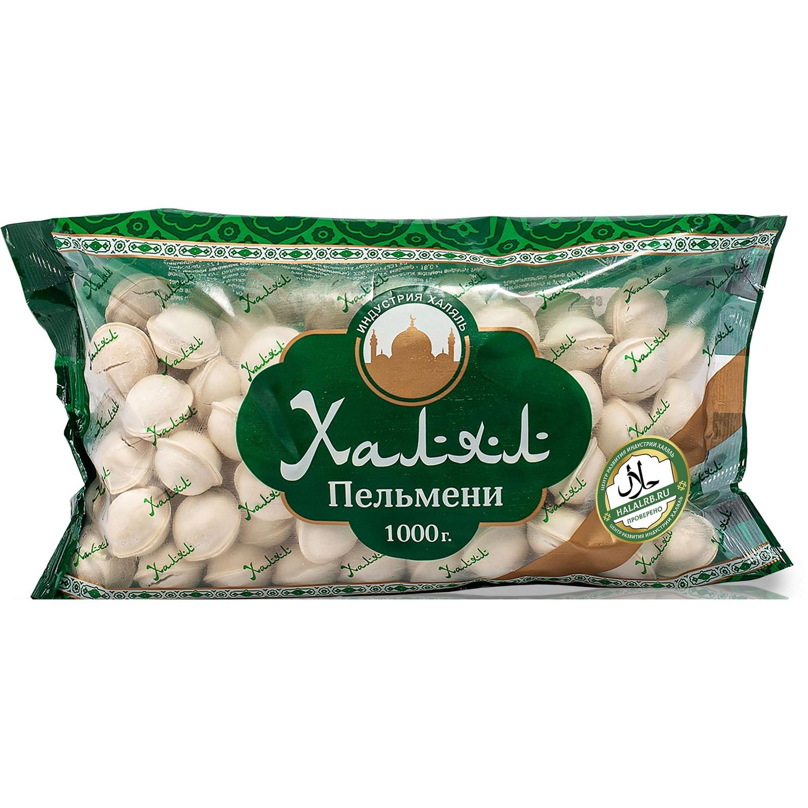 Пельмени Индустрия Халяль говядина и мясо птицы 1 кг., флоу-пак