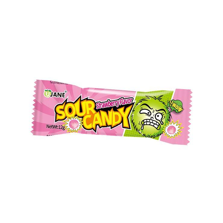 Леденцы Sour Candy Mini кислые клубника 12 гр., саше