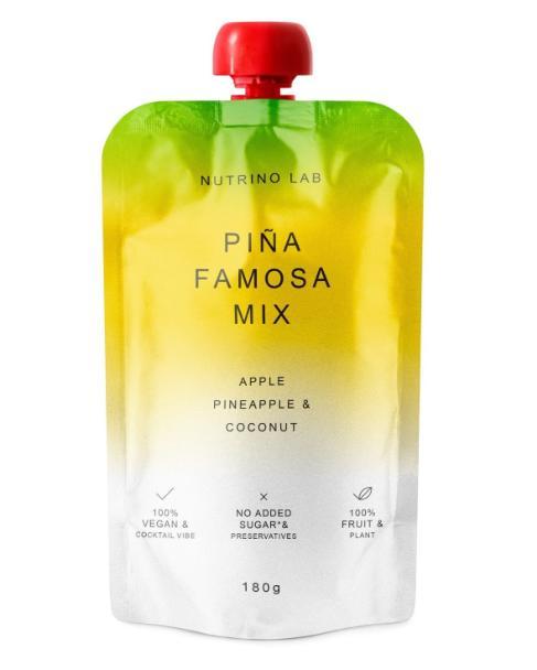 Пюре Nutrino Lab фруктовое Яблоко, ананас, кокос PINA FAMOSA MIX 180 гр., дой-пак
