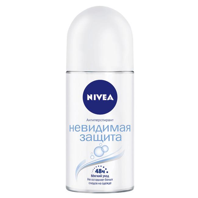 Антиперспирант Nivea Невидимая защита для черного и белого шариковый 50 мл., стекло