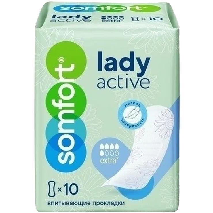 Прокладки урологические Somfort Lady Active Extra 10 шт., флоу-пак